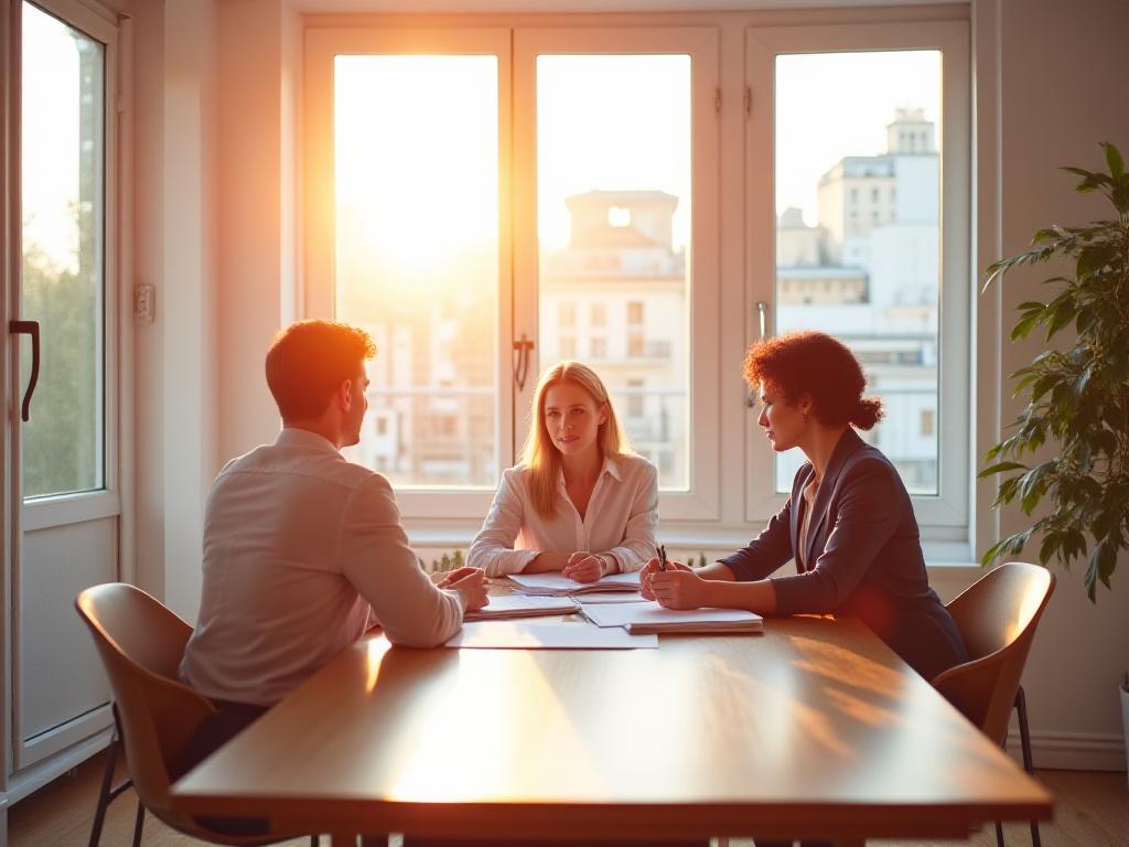 Consultative meeting in a bright Paris-based office